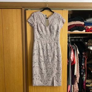 Lavender lace Midi Dress